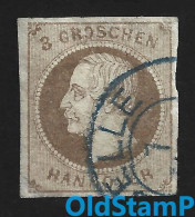 HANNOVER 1861 Mi.# 19 3Gr Braun Gestempled / Allemagne Alemania Altdeutschland Old Germany States - Hanover
