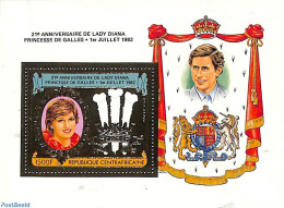 Central Africa 1982 Diana Birthday S/s Gold, Mint NH, History - Charles & Diana - Kings & Queens (Royalty) - Familias Reales