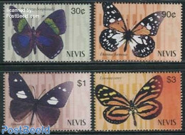 Nevis 2003 Butterflies 4v, Perisame Bonplandii, Mint NH, Nature - Butterflies - St.Kitts Y Nevis ( 1983-...)