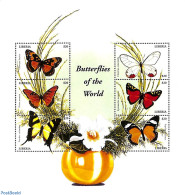 Liberia 2001 Butterflies Of The World 6v M/s, Mint NH, Nature - Butterflies - Autres & Non Classés