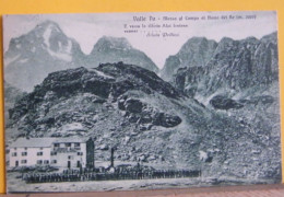 (V/2) VALLE PO - MESSA AL CAMPO AL PIANO DEL RE - ANIMATA - ALBERGO ALPINO  - VIAGGIATA 1934 - Altri & Non Classificati