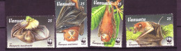 Vanuatu 1996 MiNr. 1004 - 1009 WWF Mammals Bats Insular Flying Fox, Fijian Blossom Bat  4v  MNH** 3.60 € - Neufs