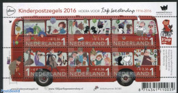 Netherlands 2016 Child Welfare 6v M/s, Mint NH, Nature - Performance Art - Sport - Transport - Cats - Dogs - Turtles -.. - Nuovi