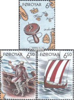 Dänemark - Färöer 414-416 (kompl.Ausg.) Postfrisch 2002 Wikinger - Färöer Inseln