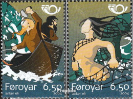 Dänemark - Färöer 485-486 (kompl.Ausg.) Postfrisch 2004 NORDEN - Nordische Mythen - Färöer Inseln