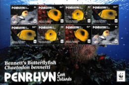 Penrhyn 2017 WWF, Coral Butterfly M/s, Mint NH, Nature - Fish - World Wildlife Fund (WWF) - Vissen