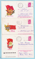 USSR 1978.0525-0616. Great October Anniversary. Prestamped Covers (3), Used - 1970-79