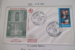 Saint-Pierre Et Miquelon FDC   1986  NOEL - FDC