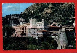 (RECTO / VERSO)  MONACO EN 1959 - LE PALAIS PRINCIER - BEAU TIMBRE ET FLAMME - CRAQUELURES - FORMAT CPA - Palacio Del Príncipe