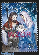 Poland 2003 1 V. With Overprint WZOR, Used Or CTO, Religion - Various - Christmas - Errors, Misprints, Plate Flaws - Gebraucht