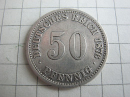 Germany 50 Pfennig 1876 A - 50 Pfennig
