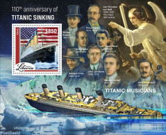 Liberia 2022 110th Anniversary Of The Sinking Of The Titanic, Mint NH, History - Transport - Flags - Ships And Boats -.. - Boten