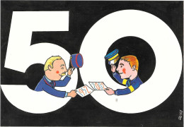 50 Ans  Union Des Philatéliste De La Poste Et De France Dessinateur : Jean-Marie Pety - Post & Briefboten