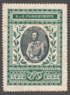 BRIDGE Military Engineer Karl Freiherr Von Birago AUSTRIA KUK K.u.K WW1 War PIONIERTRUPPE LABEL CINDERELLA VIGNETTE 1910 - Bruggen