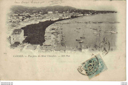 06 CANNES N°103 Vue Prise Du Mont Chevalier Jetée Port Nombreux Bateaux VOIR DOS Non Séparé En 1903 - Cannes