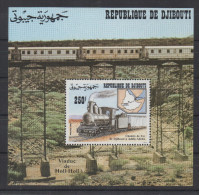 Djibouti Dschibuti 1992 Bloc Souvenir Sheet Block Chemin De Fer Addis-Abeba Train Eisenbahn Railways Mi. Bl. 147 - Yibuti (1977-...)