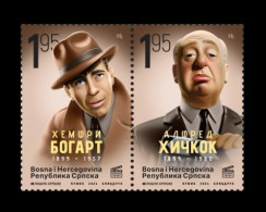 Bosnia And Herzegovina (Serbian) 2024 Mih. 943/44 Cinema Legends. Humphrey Bogart And Alfred Hitchcock MNH ** - Bosnia Herzegovina