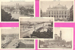 Lot 10 Cartes De Vues De Paris Pour L'Hémoglobine Deschiens Contre L'anémie La Débilité Et La Faiblesse - Advertising