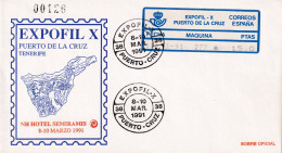 ETIQUETA 1991 EXPOFIL  STA.CRUZ TENERIFE - Covers & Documents