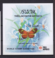 Feuillet Neuf** MNH 1991 Viêt-Nam Vietnam Papillon Exposition Internationale Philatélique "Philanippon'91" - Viêt-Nam