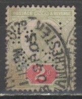 GB 1887 - Effigie 2 P. Perfin De J & Co - Gezähnt (perforiert)