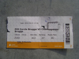 CERCLE BRUGGE - CLUB BRUGGE  01/04/2024  PO I - Tickets - Vouchers