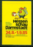 So Sticker | Germany. Hessenschau '85 Bauen Wohnen Freizeit Darmstadt #5-0108 - Pegatinas