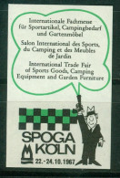 So Sticker | Germany. Spoga Köln 1967 Internationale Fachmesse Für Sportartikel, Campingbedarf Und Gartenmöbel #5-0109 - Autocollants