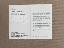 SERVRANCKX Jozef °PERK 1895 +VILVOORDE 1981 - VAN STEENWINCKEL - VAN GRUNDERBEECK - MAES - Obituary Notices