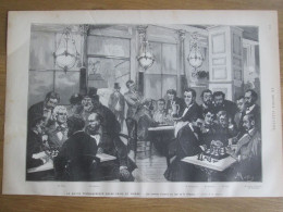 1884   LE JOUEUR D ECHECS AU CAFE  DE LA REGENCE  Le Match Telegraphique Entre Paris Et Vienne  CHESS JEU - Sin Clasificación