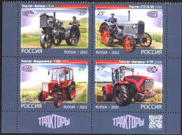 Mint Stamps  Wheel Tractors  2021  From Russia - Ungebraucht