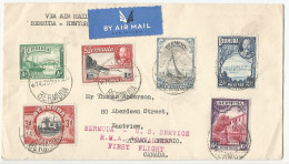 Bermuda Air Mail Great Britain USA First Flight Cover R.M.A. Cavalier To Canada 1937 - Bermudes