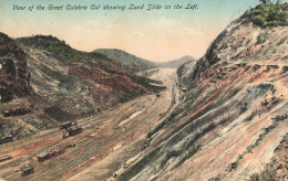 PANAMA - VIEW OF THE GREAT CULEBRA CUT SHOWING LAND SLIDE ON THE LEFT - Panamá