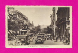 Montevideo. Calle Uruguay - ( Old Cars)- Small Size, Divided Back, Ed. F.Cugnasca, Montevideo. - Uruguay