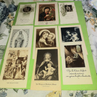 Lot 9 Images Pieuses"VIERGE MARIE ET L'ENFANT JESUS"NOTRE DAME DU SACRE COEUR"DU BON CONSEIL"FLEUR DE LYS"Heilige Bild" - Santini