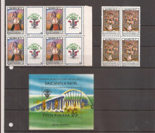LP 1260 - 1261 Romania -1991- BALCANFILA XIII BLOCURI DE 4 TIMBRE SI COLITA, Nestampilat - Autres & Non Classés