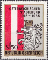 1965, Austria, Anniversary Of Austrian City Union, Coats Of Arms, Flags, Heraldic Animals, MNH(**), Mi: 1196 - Neufs