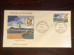 IVORY COAST COTE D’IVOIRE FDC COVER 1972 YEAR PASTEUR INSTITUTE HEALTH MEDICINE STAMPS - Ivoorkust (1960-...)