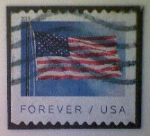 United States, Scott #5343, Used(o) Coil, 2019, Flag Definitive, (55¢) - Used Stamps