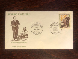 IVORY COAST COTE D’IVOIRE FDC COVER 1975 YEAR LEPROSY LEPRA FOLLEREAU HEALTH MEDICINE STAMPS - Ivoorkust (1960-...)