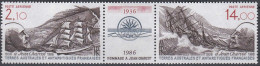 TF45B – TAAF – AIRMAIL - 1986 – JEAN CHARCOT –  SG # 214/5 MNH 8 € - Nuevos