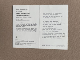 VAN STEENWINCKEL Maria Magdalena °PERK 1910 +VILVOORDE 1985 DE COSTER - LAUWERS - SERMEUS - MATHIJS St Hubertus, Elewijt - Obituary Notices