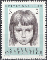 1966, Austria, 10 Years Society "Save The Child", Children, Paintings, MNH(**), Mi: 1222 - Ungebraucht