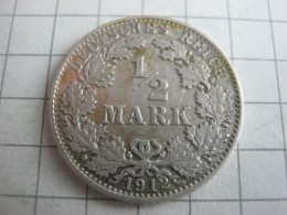 Germany 1/2 Mark 1912 D - 1/2 Mark