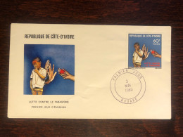 IVORY COAST COTE D’IVOIRE FDC COVER 1980 YEAR  SMOKING HEALTH MEDICINE STAMPS - Costa D'Avorio (1960-...)