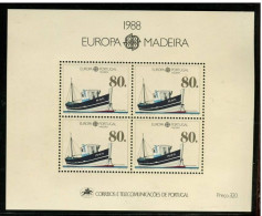 MADEIRA 1988 - EUROPA CEPT - TRANSPORTE EN BARCO - YVERT HB-9** - Boten