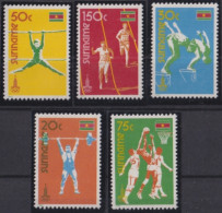 F-EX50224 SURINAME MNH 1980 OLYMPIC GAMES MOSCOW ATHLETISM SWIMMING BASKET.  - Zomer 1980: Moskou