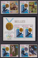 F-EX49814 BELIZE MNH 1980 WINTER OLYMPIC GAMES LAKE SKI SKATING ALPINE SKIING.  - Hiver 1980: Lake Placid