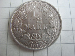 Germany 1/2 Mark 1916 E - 1/2 Mark