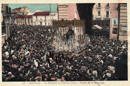 Spain Sevilla Vintage Postcard  Procesion Semana Santa Holly Week /repaired See - Sevilla